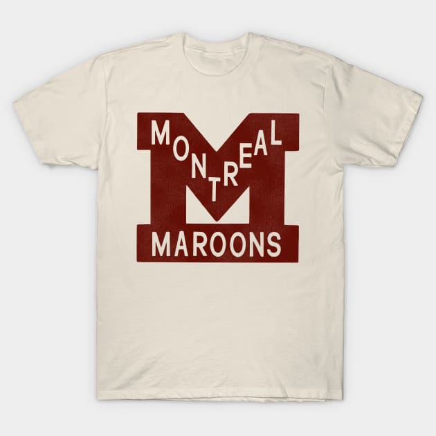 Defunct Montreal Maroons Hockey Team T-Shirt by Defunctland